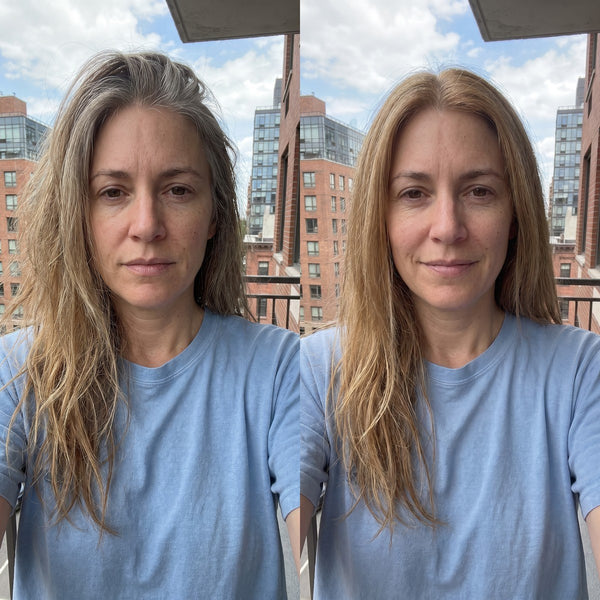 Avant / après — Shampoing Colorant Instantané