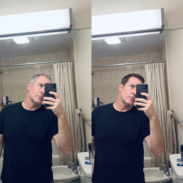 Avant / après — Shampoing Colorant Instantané