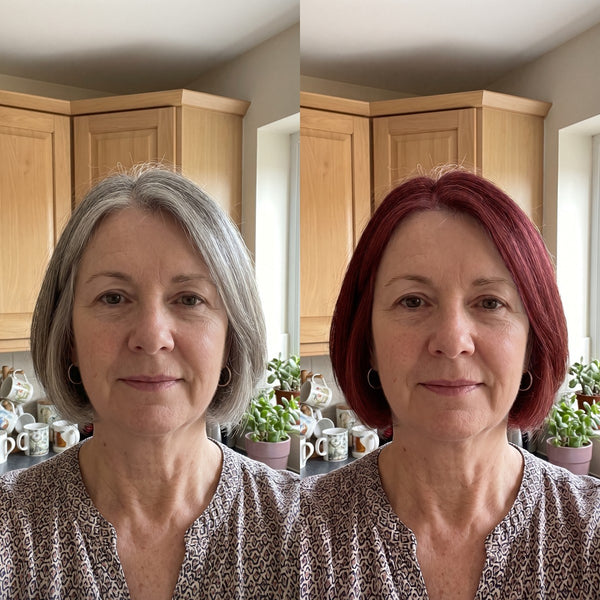 Avant / après — Shampoing Colorant Instantané