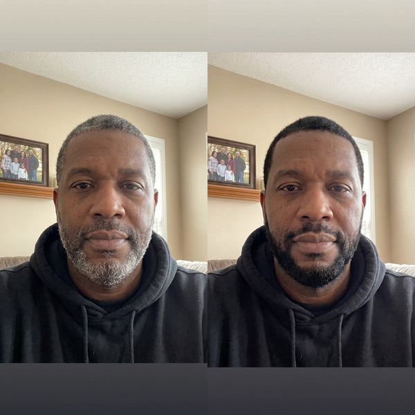 Avant / après — Shampoing Colorant Instantané
