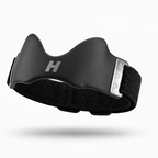 The H Strap black silicone patella strap with adjustable band