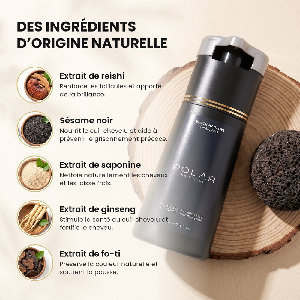 Des ingrédients d’origine naturelle : reishi, sésame, saponine, ginseng, fo-ti