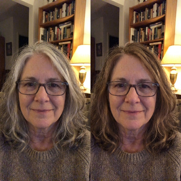 Avant / après — Shampoing Colorant Instantané